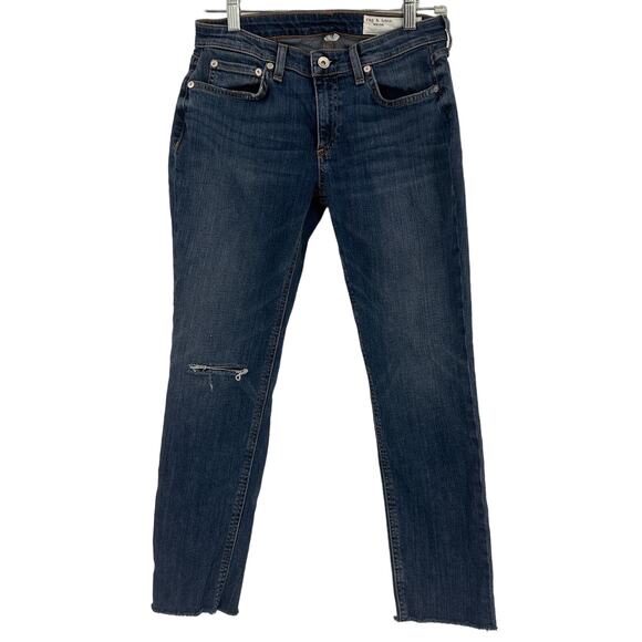Rag & Bone Women's Raw Edge Distressed Jeans Size 25 - Picture 1 of 8